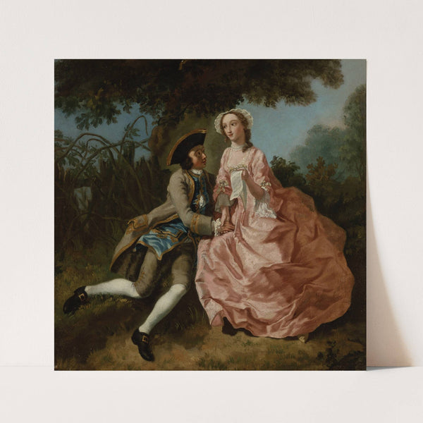 Lovers in a landscape by Pieter Jan van Reysschoot