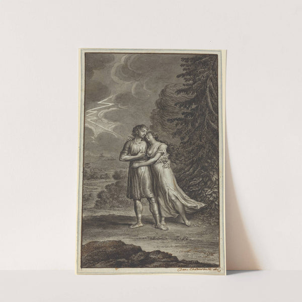 Lovers in a Thunderstorm by Daniel Nikolaus Chodowiecki