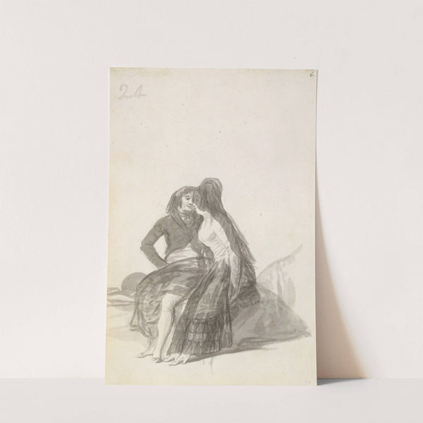 Lovers Sitting on a Rock (1796–97) by Francisco de Goya