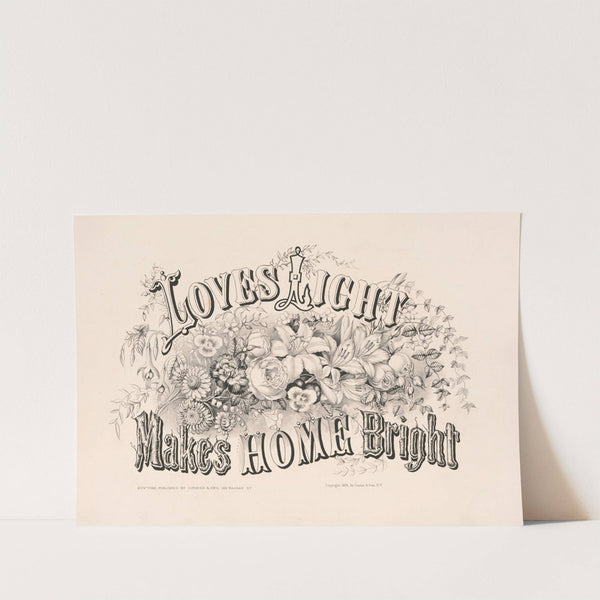 Loves light makes home bright (1874) by Currier & Ives.