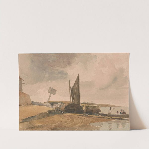 Low Tide, boat landing by Peter DeWint