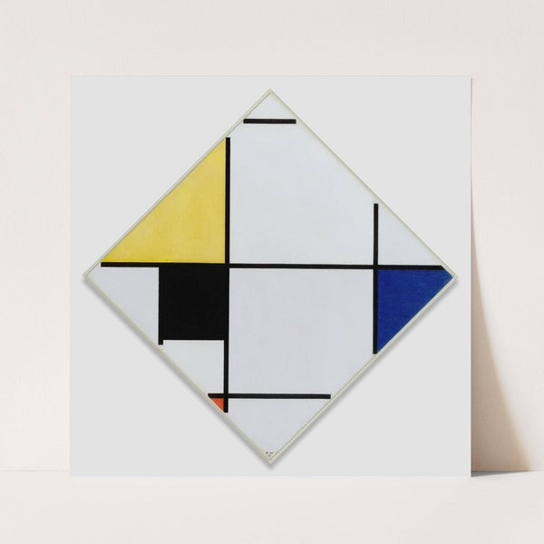 Lozenge Composition with Yellow, Black, Blue, Red, and Gray by Piet Mondrian