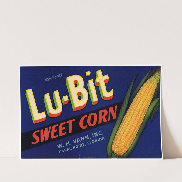 Lu-Bit Sweet Corn Label (1930-1950)