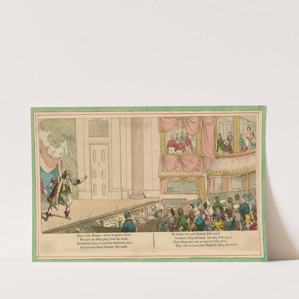 Lubin watching Edmund Kean perform Richard III (1822) by William Heath