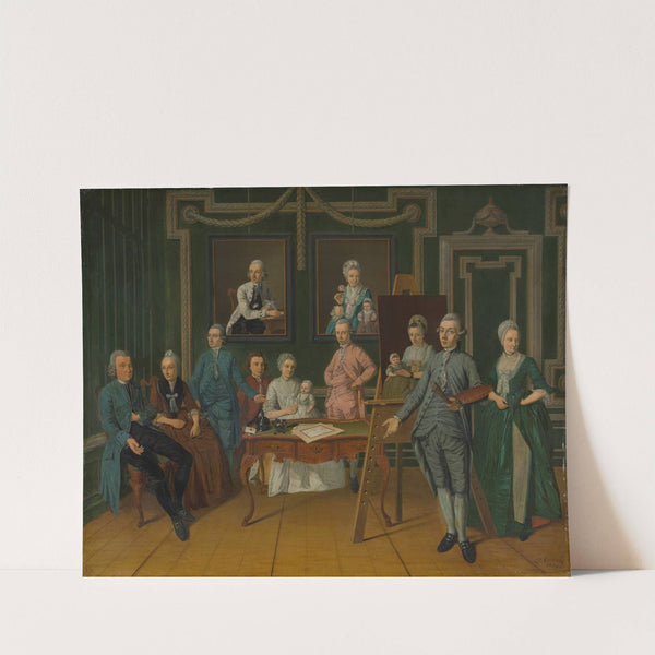 Lucas Overbeek and his family by Leendert Overbeek