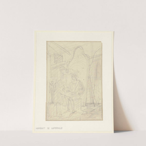 Lucas van Leyden aan het werk by David Humbert de Superville