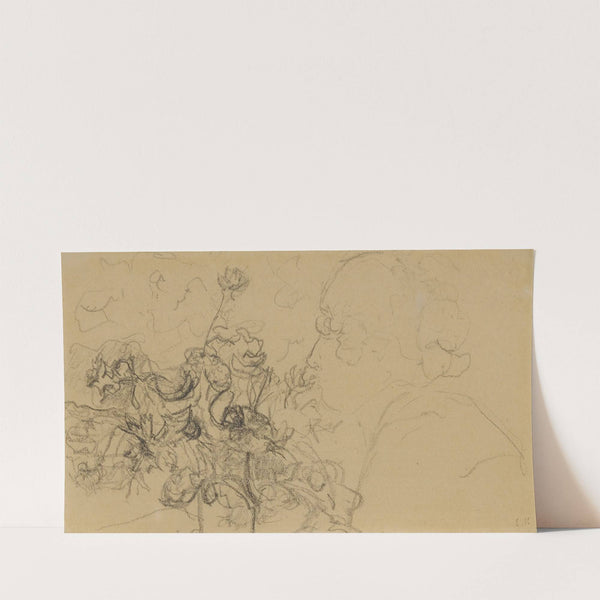 Lucie Hessel de profil devant un bouquet de fleurs (circa 1922-24) by Édouard Vuillard