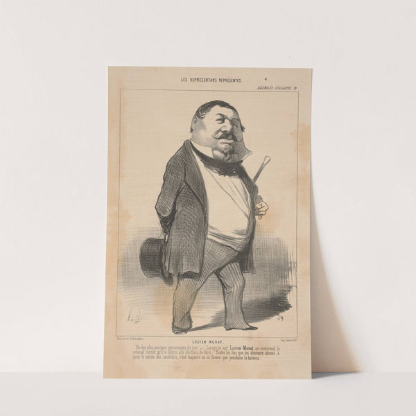 Lucien Murat. (1849) by Honoré Daumier