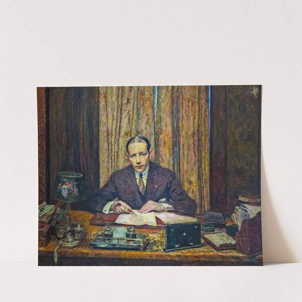 Lucien Rosengart at his work table (1930) by Édouard Vuillard