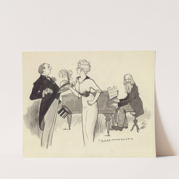 Lucien Rozenberg, Arlette Dorgère et Léon Lérand dans ‘Les honneurs de la guerre’ de Maurice Hennequin (1913) by Yves Marevéry