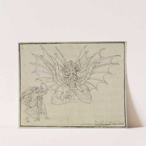 Lucifer (Dante Inferno, Canto 34, V 37) by Joseph Anton Koch