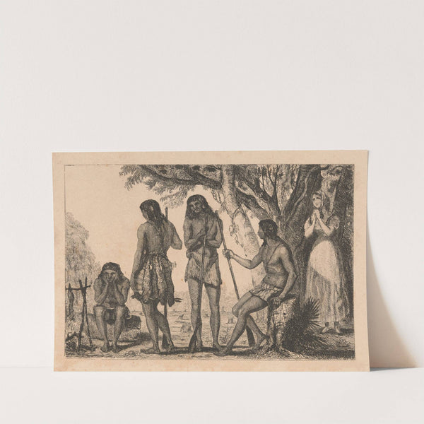 Lucy Bligh about to ask protection from the Choctaws (1836) by Auguste Hervieu