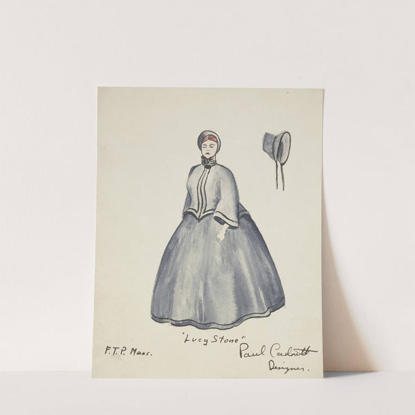 Lucy Stone: Blue grey dress with crinoline (1934-1943) by Paul Cadorette