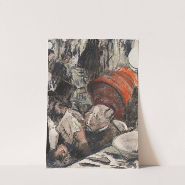 Ludovic Halévy trouve Madame Cardinal dans les loges (1880-1883) by Edgar Degas