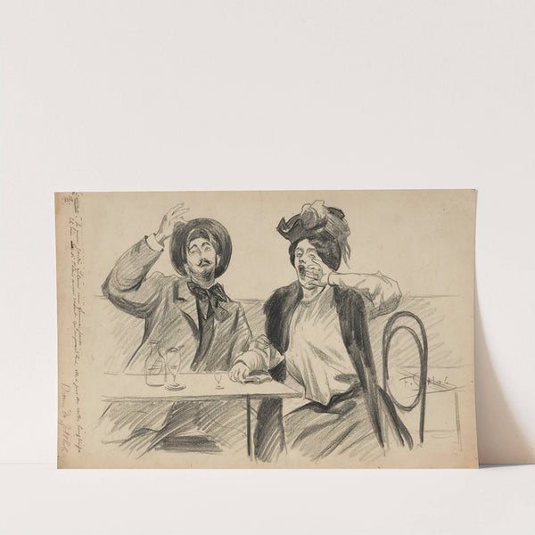 … Lui récitant – mon jardin fleuri une femme passa. Elle. – Eh bien si t’étais aussi rasant qu’aujourd’hui, elle à pa by Fernand Louis Gottlob