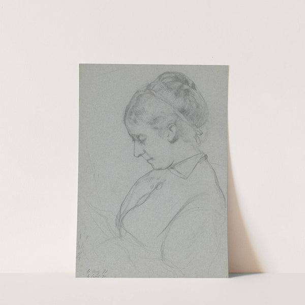 Luise Scholderer, Brustbild im Profil by Otto Scholderer
