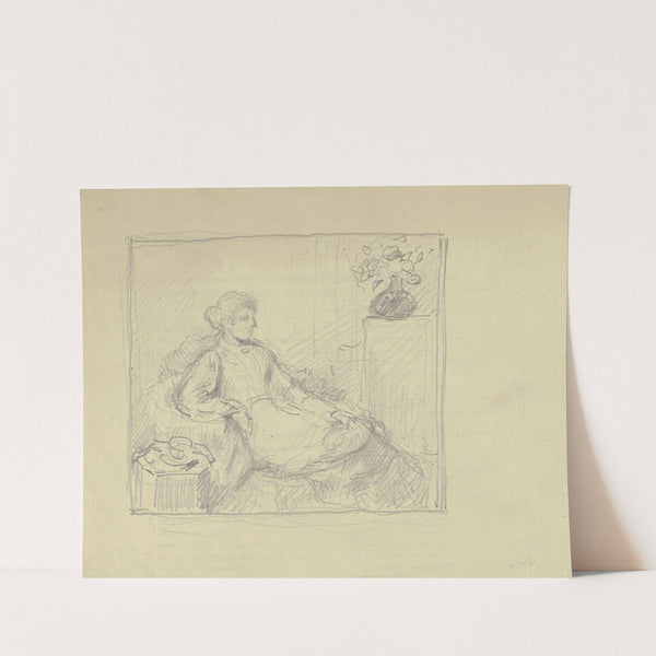 Luise Scholderer im Lehnstuhl by Otto Scholderer