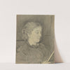 Luise Scholderer, lesend mit Katze by Otto Scholderer