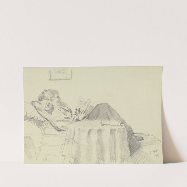 Luise Scholderer reading by Otto Scholderer