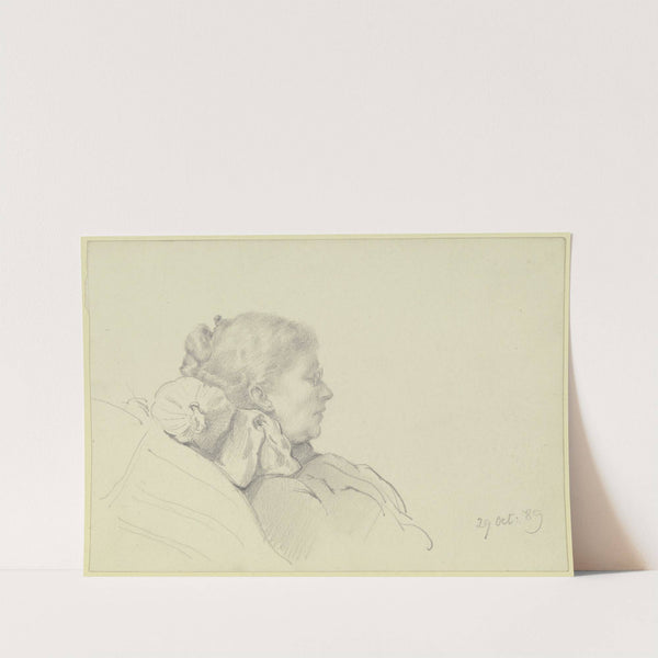 Luise Scholderer reading by Otto Scholderer