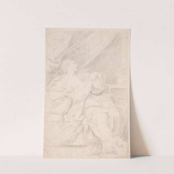 Lukretia, der støder dolken i sit bryst by Hendrik Krock