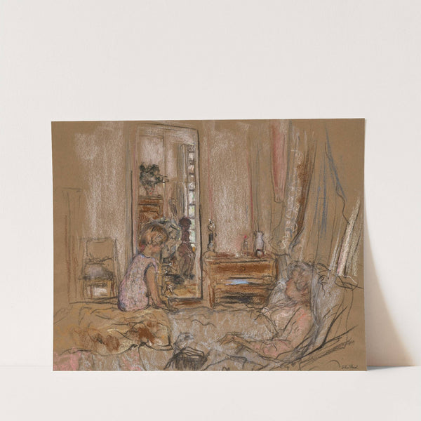 Lulu au chevet de Madame Hessel, au château des Clayes (1935) by Édouard Vuillard