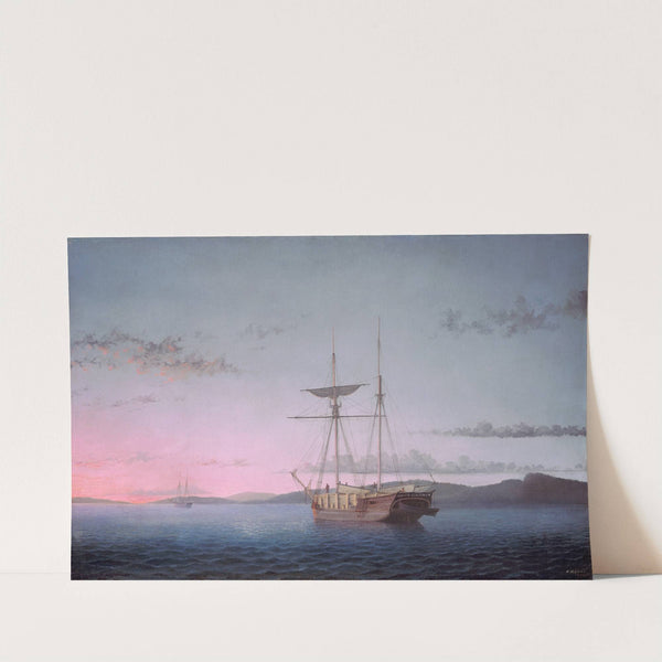 Lumber Schooners at Evening on Penobscot Bay (1863) by Fitz Henry Lane