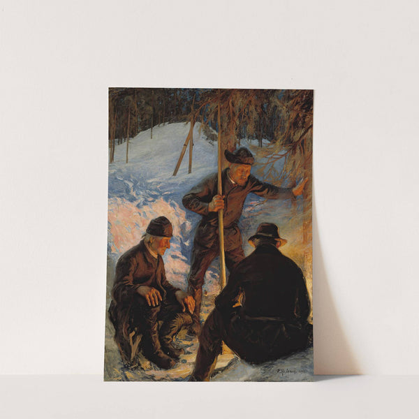 Lumberjacks around a Campfire by Pekka Halonen