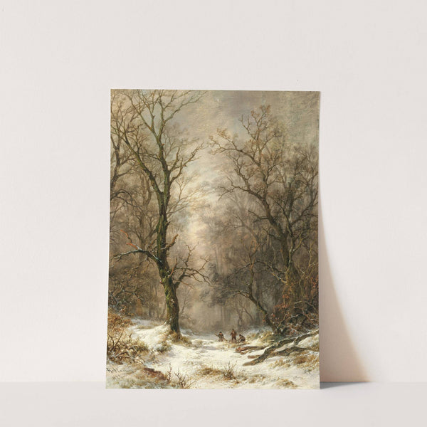 Lumberjacks in a Winter Forest by Remigius Adrianus van Haanen