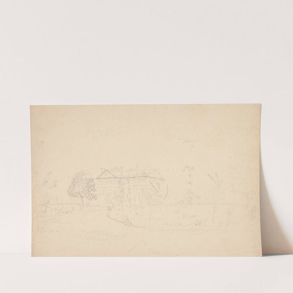 Lunatic Asylum. Front area & park, sunk flower pots by John Rubens Smith