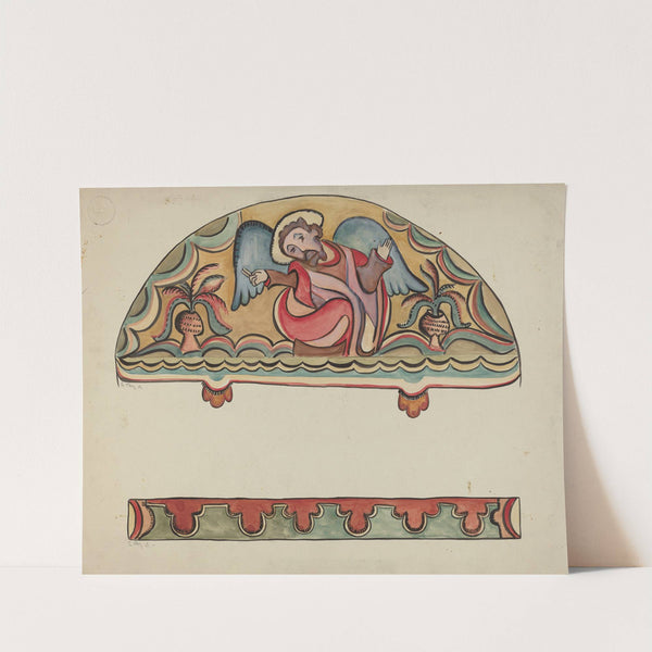 Lunette and Detail from Altar Church at Sanctuario, Chimayo by E. Boyd