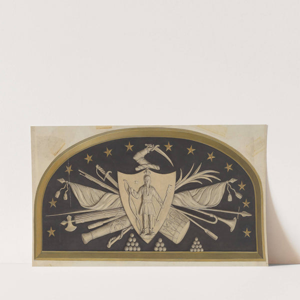 Lunette – Massachusetts State Seal (c. 1937) by Jane Iverson