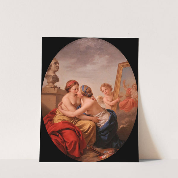 l’unione di pittura e scultura (1768) by Louis-Jean-François Lagrenée