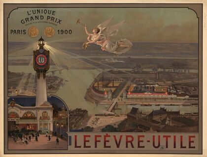 L’Unique grand prix décerné à la biscuiterie française, Paris 1900. Biscuits Lefèvre Utile LU (1900-1903)