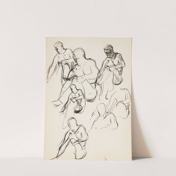 Luonnoksia istuvasta miehestä by Magnus Enckell