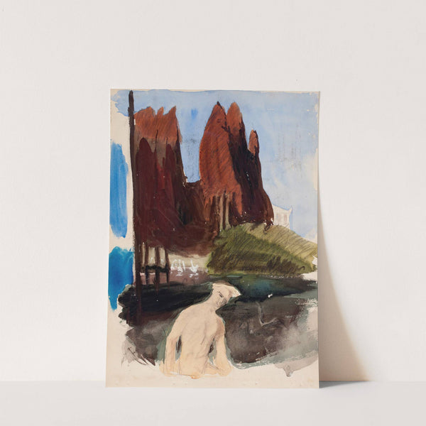 Luonnos maalaukseen Fantasia 1895 by Magnus Enckell