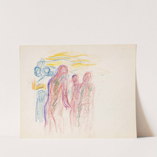 Luonnos Nylands Nationin Veljesvala -maalausta varten, keskiosa by Magnus Enckell