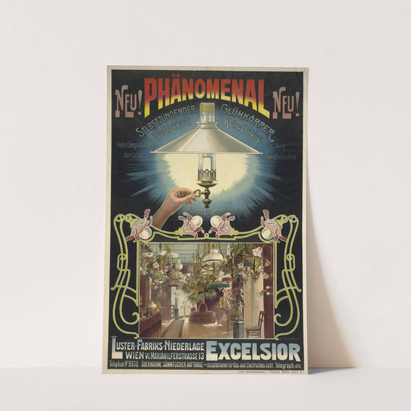 Luster - Fabriks-Niederlage Excesior - Sebstzündender Gaskörper by Eduard Döcker