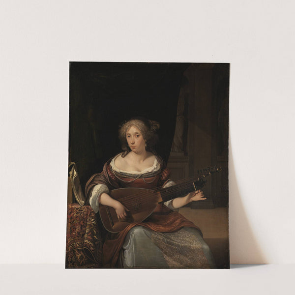 Lute player (1677) by Eglon van der Neer