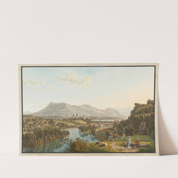 Luzern, von Nordwesten by Johann Jakob Biedermann