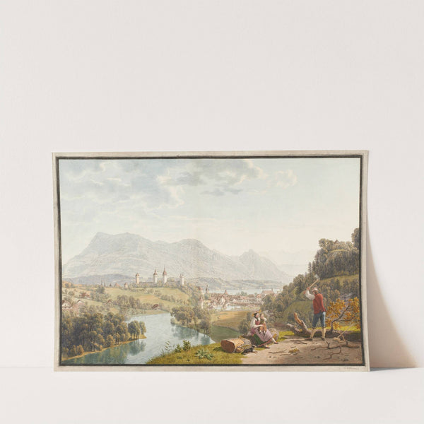 Luzern, von Nordwesten by Johann Jakob Biedermann