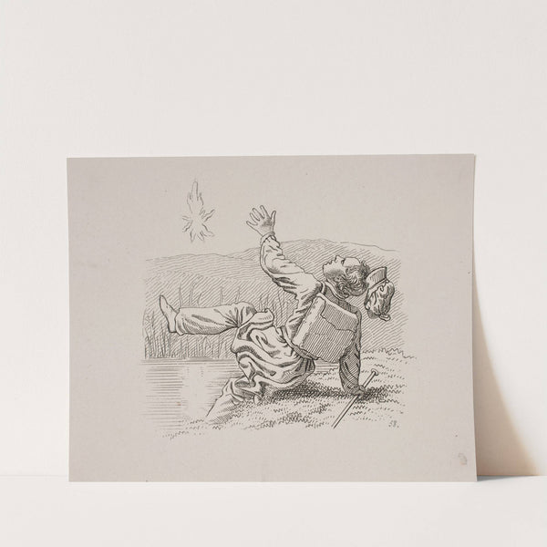 Lygtemanden og vandreren by Oluf Olufsen Bagge