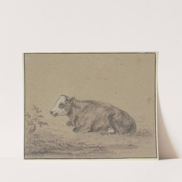 Lying cow to the left by Aelbert Cuyp