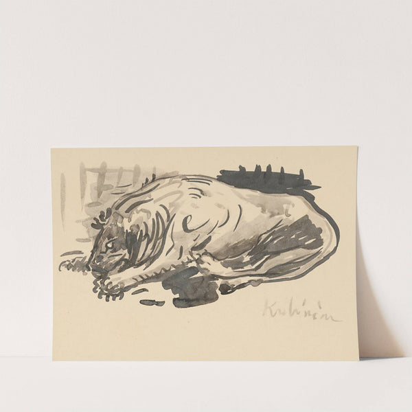 Lying dog by Arnold Peter Weisz-Kubínčan