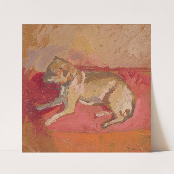 Lying dog (1913-1914) by Zygmunt Waliszewski