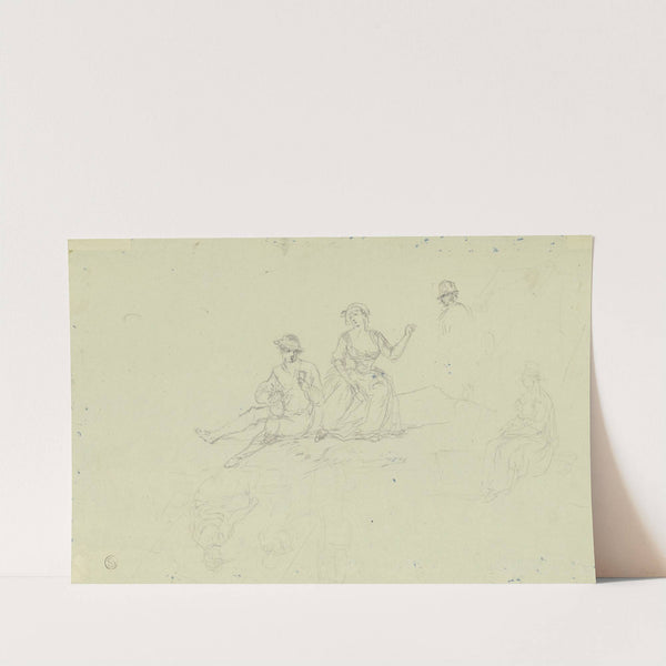 Lying figures by Johann Andreas Herrlein