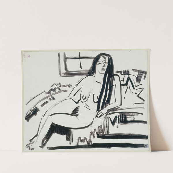 Lying nude (ca. 1923) by Ernst Ludwig Kirchner