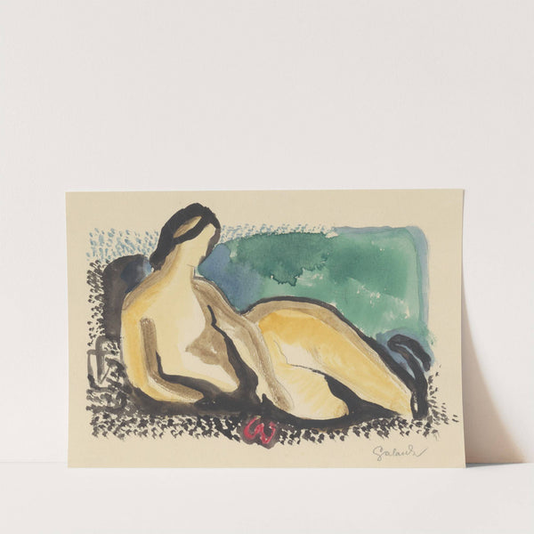 Lying nude by Mikuláš Galanda