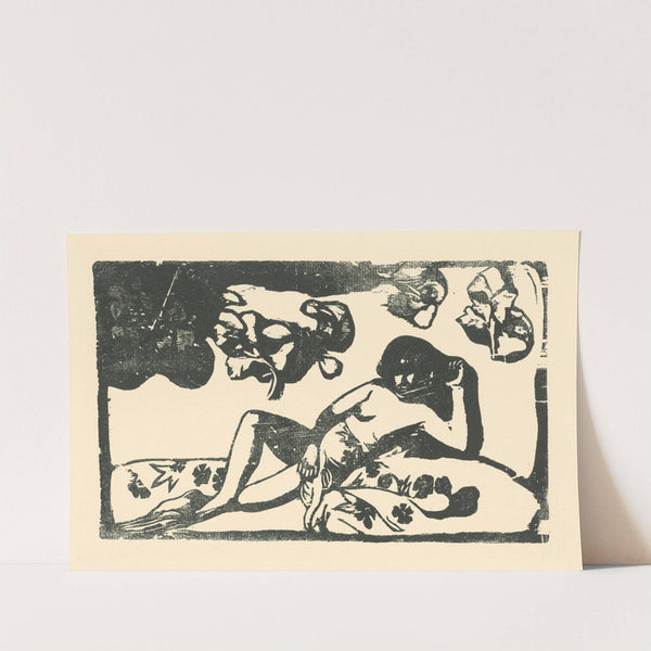 Lying Tahitian woman by Paul Gauguin