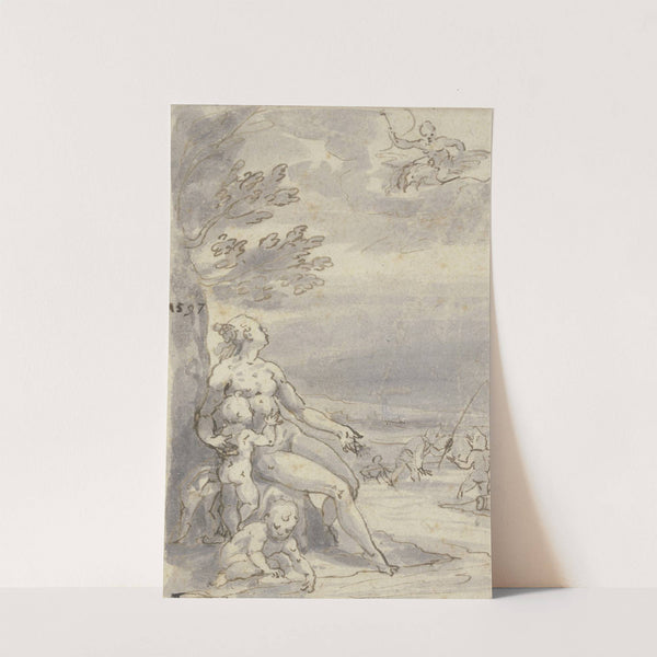 Lykische Bauern, von Zeus auf Bitte der Leto in Frösche verwandelt by Bartholomaeus Spranger